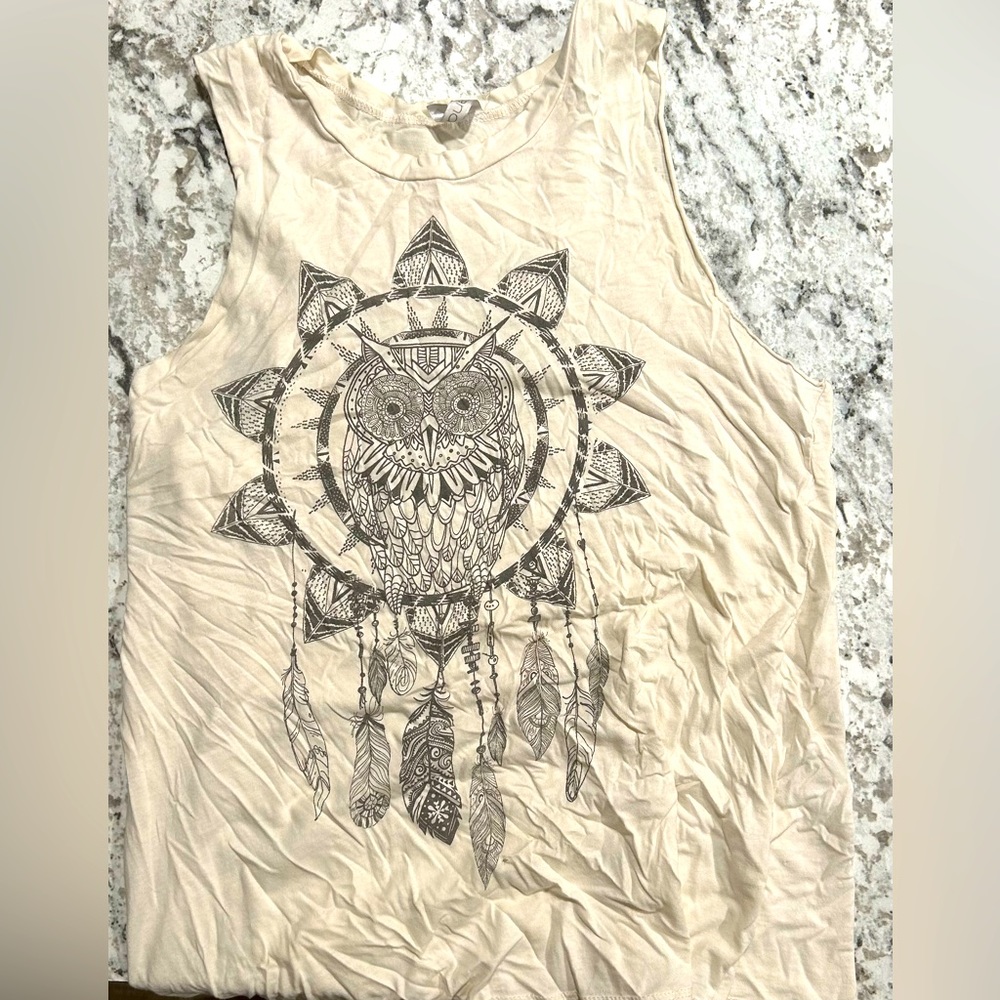 Owl detail tank top